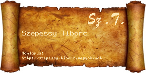 Szepessy Tiborc névjegykártya